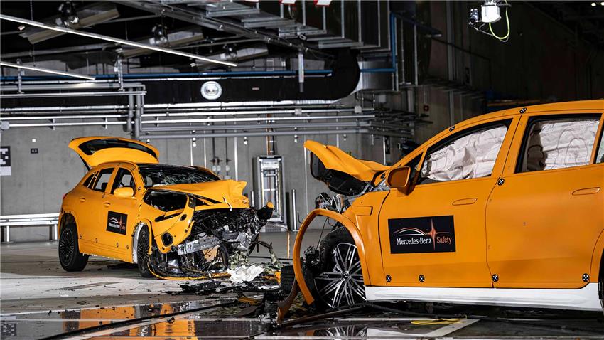 Mercedes Electrifying Commitment to Safety: A Groundbreaking Crash Test